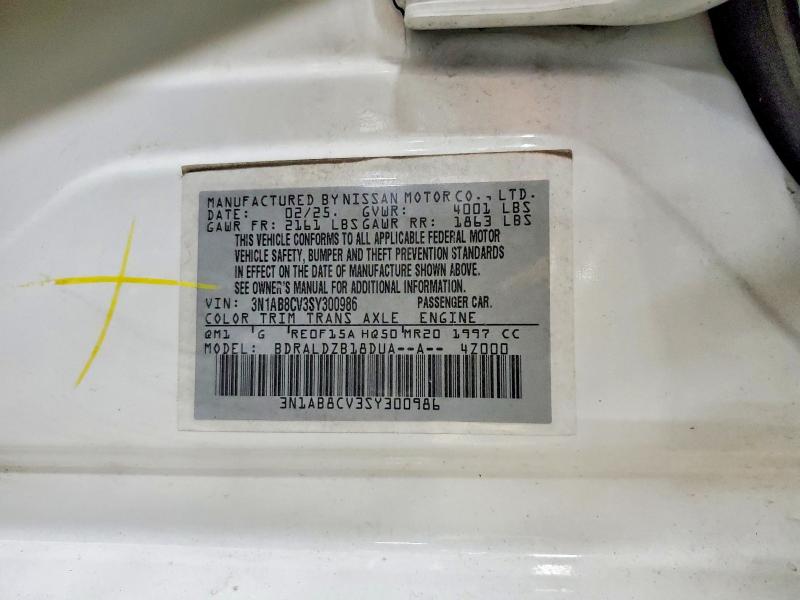 Продажа на аукционе авто 2025 Nissan Sentra, vin: 3N1AB8CV3SY300986, номер лота: 56218546