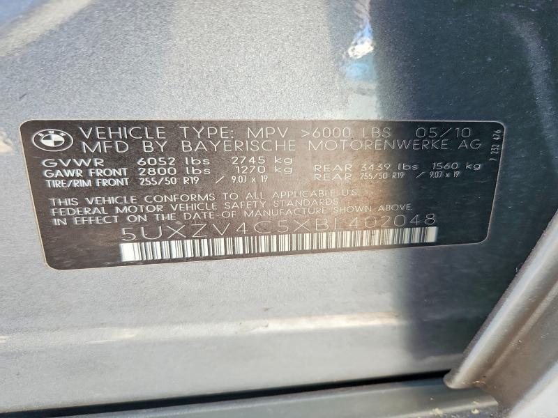 Aukcja sprzedaży 2011 Bmw X5, vin: 5UXZV4C5XBL402048, numer aukcji: 55366126