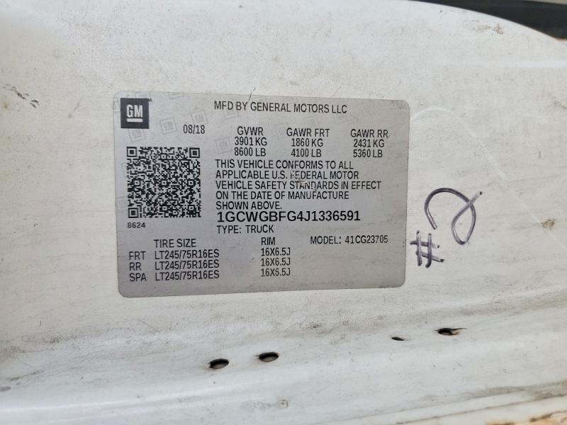 Продаж на аукціоні авто 2018 Chevrolet Express G2500, vin: 1GCWGBFG4J1336591, номер лоту: 57085226
