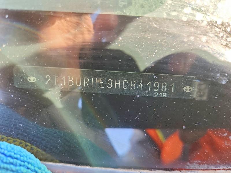 Продажа на аукционе авто 2017 Toyota Corolla, vin: 2T1BURHE9HC841981, номер лота: 58468956