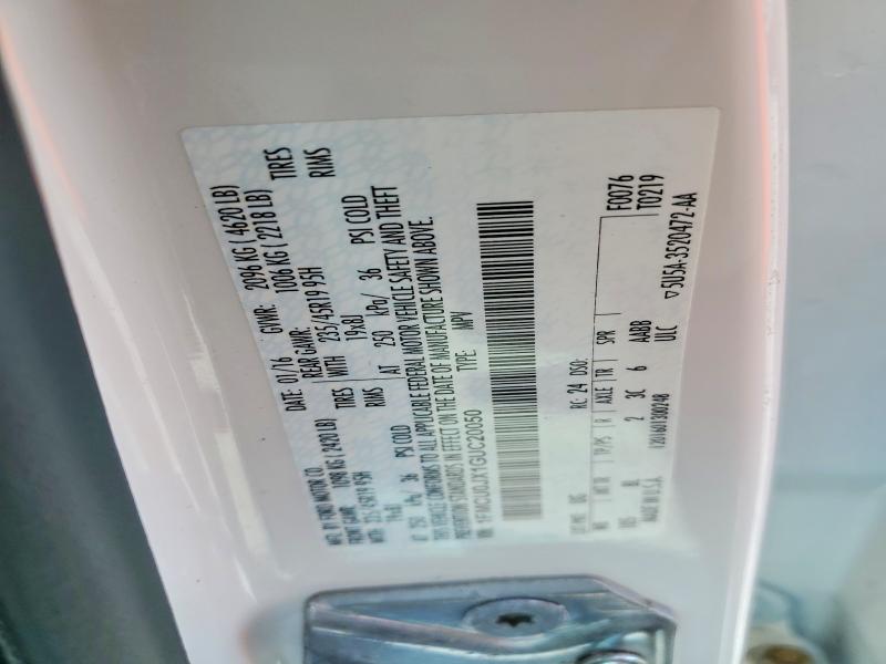 Продаж на аукціоні авто 2016 Ford Escape, vin: 1FMCU0JX1GUC20050, номер лоту: 59240216