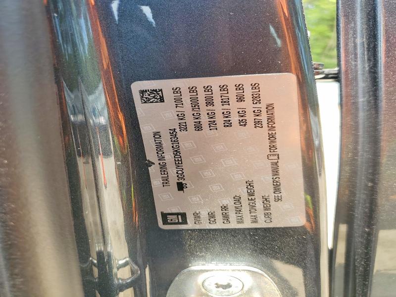 2019 Chevrolet Silverado მანქანა იყიდება აუქციონზე, vin: 3GCUYEED5KG163454, აუქციონის ნომერი: 59146266