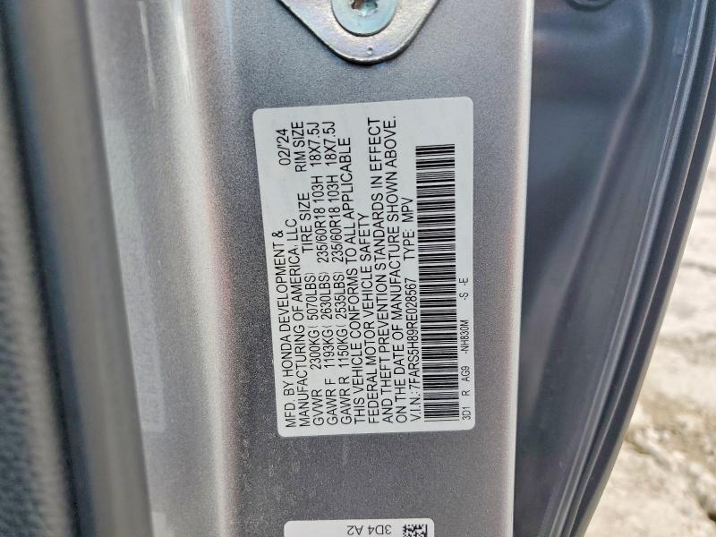 Aukcja sprzedaży 2024 Honda Cr-v, vin: 7FARS5H89RE028567, numer aukcji: 56871636