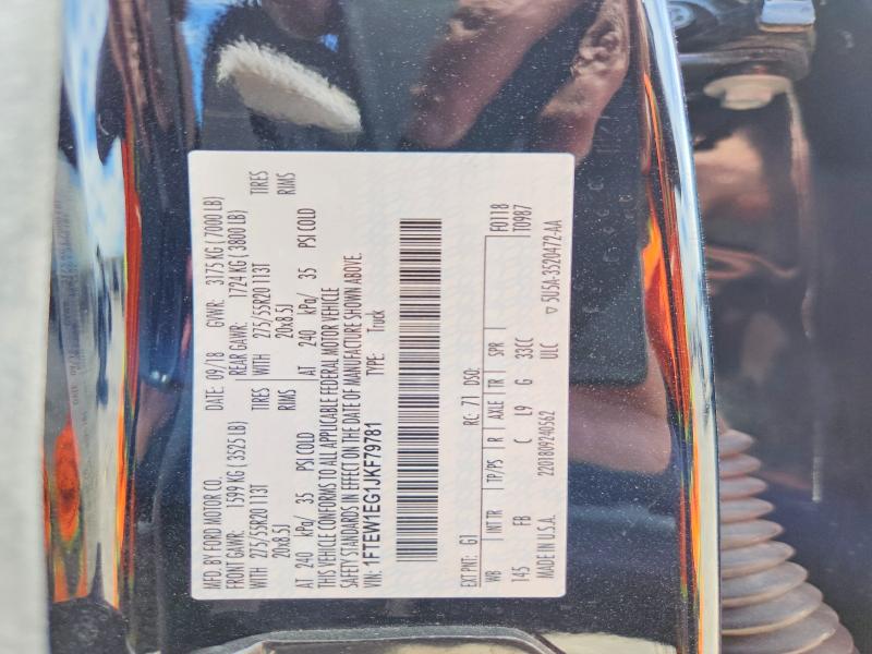 Aukcja sprzedaży 2018 Ford F150, vin: 1FTEW1EG1JKF79781, numer aukcji: 57223046