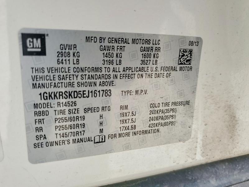 Aukcja sprzedaży 2014 Gmc Acadia, vin: 1GKKRSKD5EJ161783, numer aukcji: 56161546