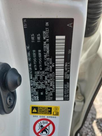2015 Toyota Highlander მანქანა იყიდება აუქციონზე, vin: 5TDJKRFH7FS113224, აუქციონის ნომერი: 85453365