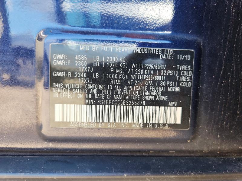 Aukcja sprzedaży 2014 Subaru Outback, vin: 4S4BRCCC5E3255878, numer aukcji: 58656186