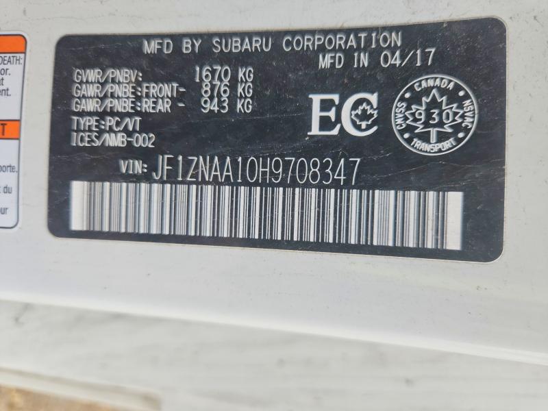 Продаж на аукціоні авто 2017 Toyota 86, vin: JF1ZNAA10H9708347, номер лоту: 57584736