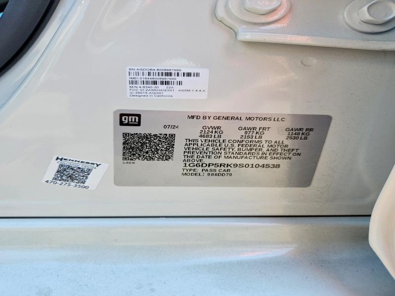 Продаж на аукціоні авто 2025 Cadillac Ct5, vin: 1G6DP5RK9S0104538, номер лоту: 59199656