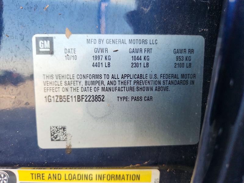 Продажа на аукционе авто 2011 Chevrolet Malibu, vin: 1G1ZB5E11BF223852, номер лота: 55850496