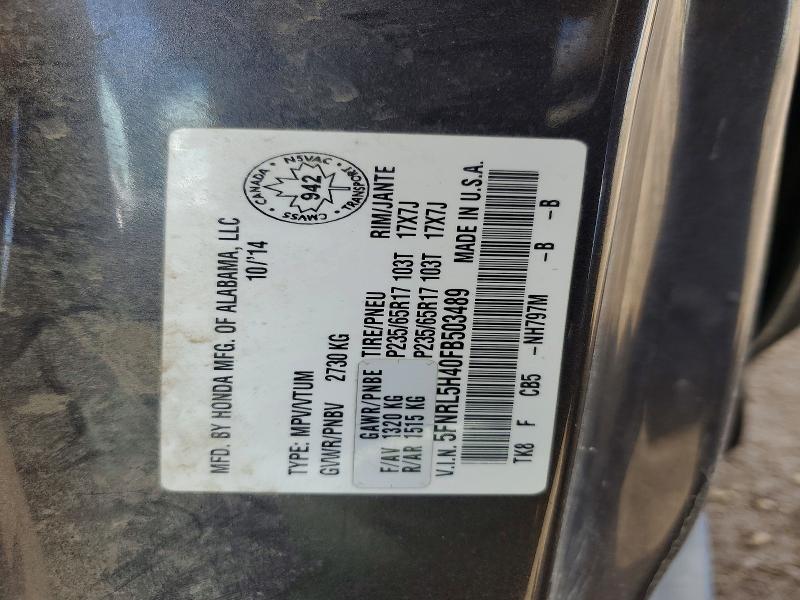 2015 Honda Odyssey მანქანა იყიდება აუქციონზე, vin: 5FNRL5H40FB503489, აუქციონის ნომერი: 55906096