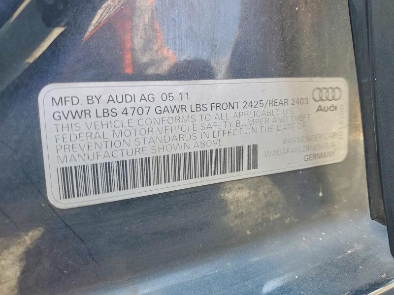 Aukcja sprzedaży 2011 Audi A4, vin: WAUAFAFL2BN056101, numer aukcji: 59211686