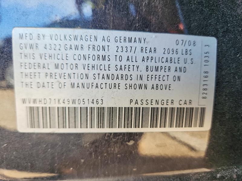 Продаж на аукціоні авто 2009 Volkswagen Gti, vin: WVWHD71K49W051463, номер лоту: 77247815