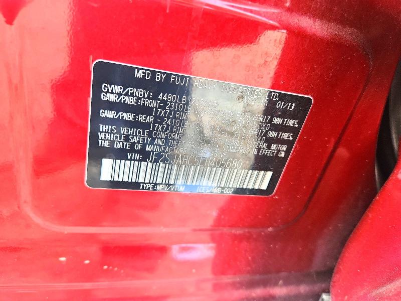 Продаж на аукціоні авто 2014 Subaru Forester, vin: JF2SJAHC5EH405680, номер лоту: 56148096