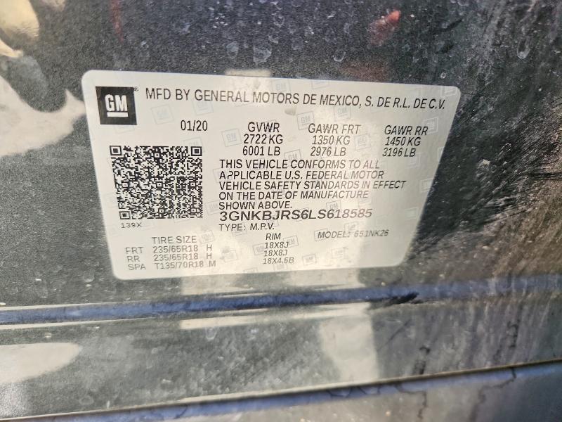 Aukcja sprzedaży 2020 Chevrolet Blazer, vin: 3GNKBJRS6LS618585, numer aukcji: 59368236