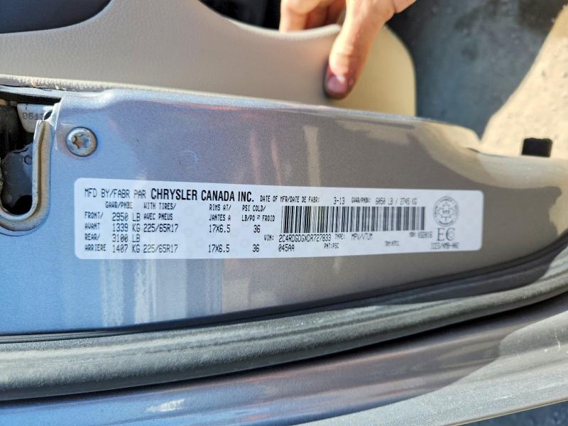 Продажа на аукционе авто 2013 Dodge Grand Caravan, vin: 2C4RDGDGXDR727833, номер лота: 55377966