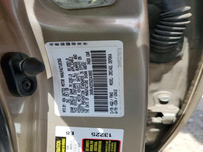 2009 Toyota Corolla მანქანა იყიდება აუქციონზე, vin: 1NXBU40E59Z043895, აუქციონის ნომერი: 59015796