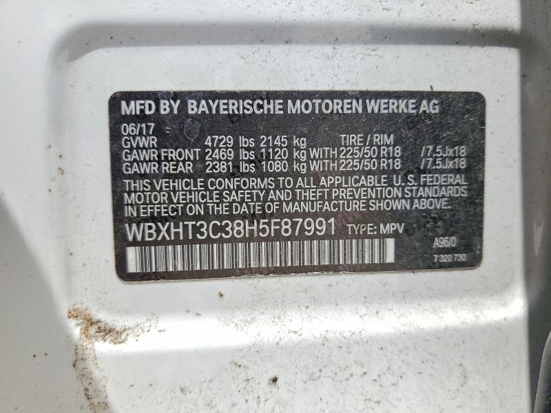 55822106 :رقم المزاد ، WBXHT3C38H5F87991 vin ، 2017 Bmw X1 مزاد بيع