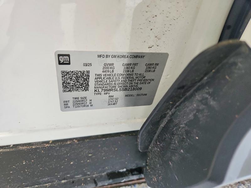 56032376 :رقم المزاد ، KL79MRSL5SB218009 vin ، 2025 Chevrolet Trailblazer مزاد بيع