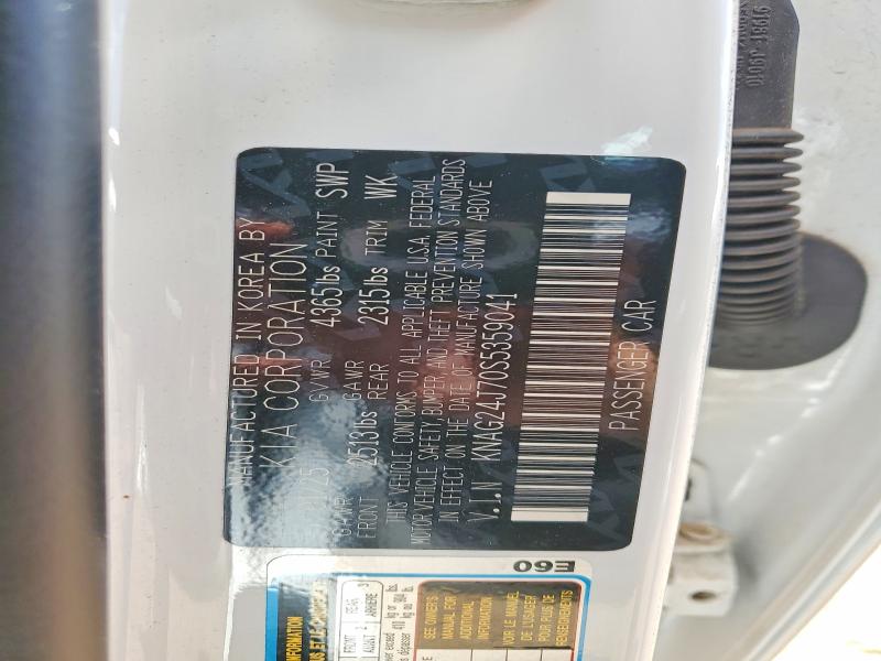 58289046 :رقم المزاد ، KNAG24J70S5359041 vin ، 2025 Kia K5 مزاد بيع