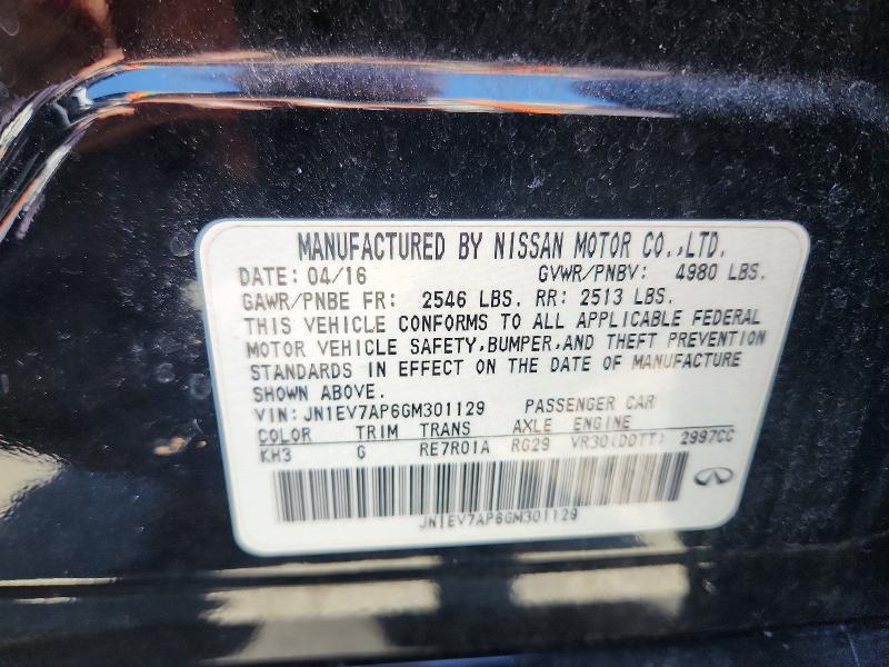 55963926 :رقم المزاد ، JN1EV7AP6GM301129 vin ، 2016 Infiniti Q50 مزاد بيع