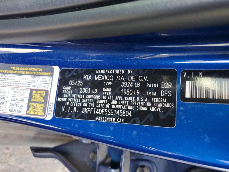 Продажа на аукционе авто 2025 Kia K4, vin: 3KPFT4DE5SE145804, номер лота: 55402006