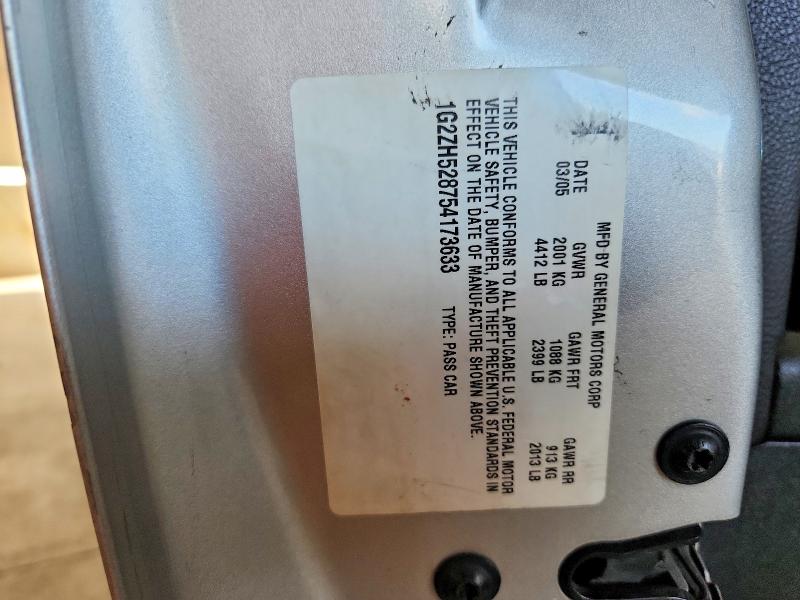 57148026 :رقم المزاد ، 1G2ZH528754173633 vin ، 2005 Pontiac G6 مزاد بيع