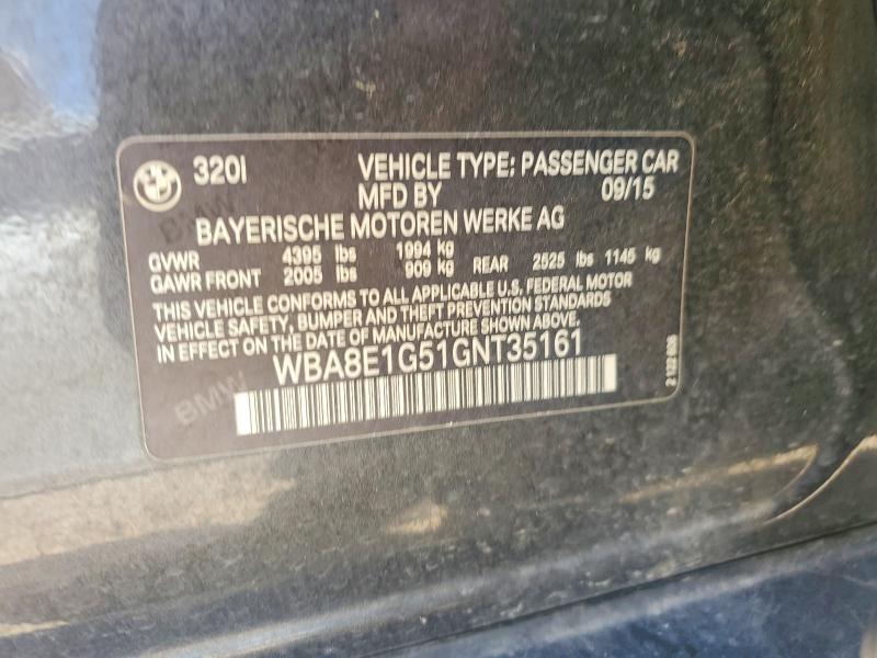 56542786 :رقم المزاد ، WBA8E1G51GNT35161 vin ، 2016 Bmw 320 مزاد بيع