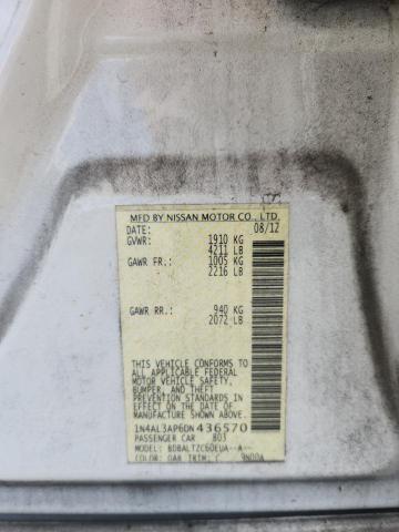 2013 Nissan Altima მანქანა იყიდება აუქციონზე, vin: 1N4AL3AP6DN436570, აუქციონის ნომერი: 57055876