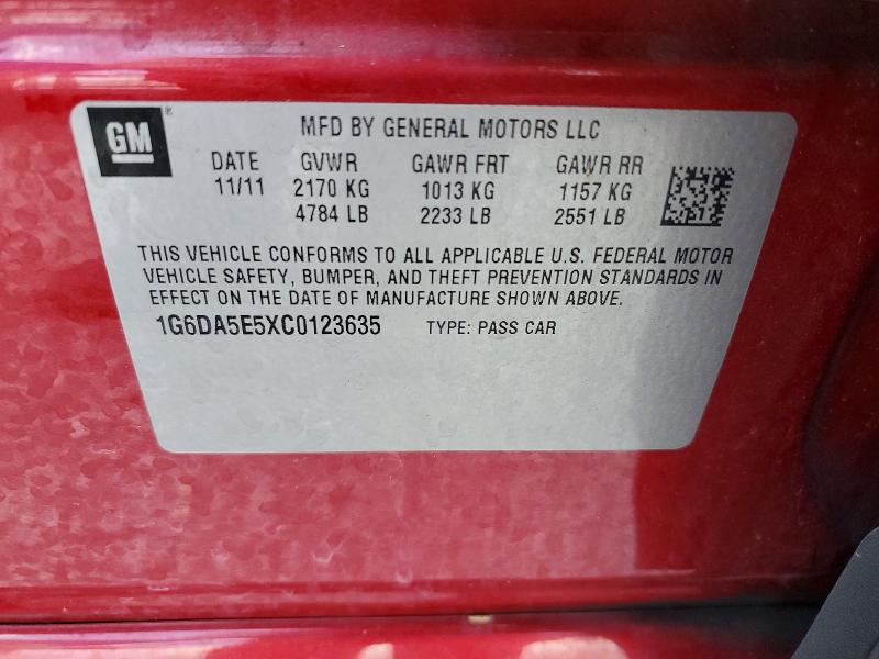 Продажа на аукционе авто 2012 Cadillac Cts, vin: 1G6DA5E5XC0123635, номер лота: 55308106