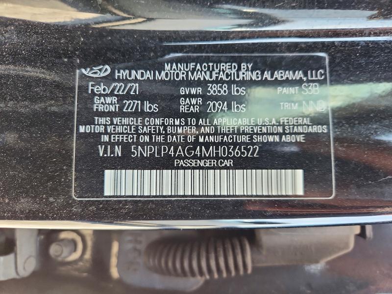 Продаж на аукціоні авто 2021 Hyundai Elantra, vin: 5NPLP4AG4MH036522, номер лоту: 56656896