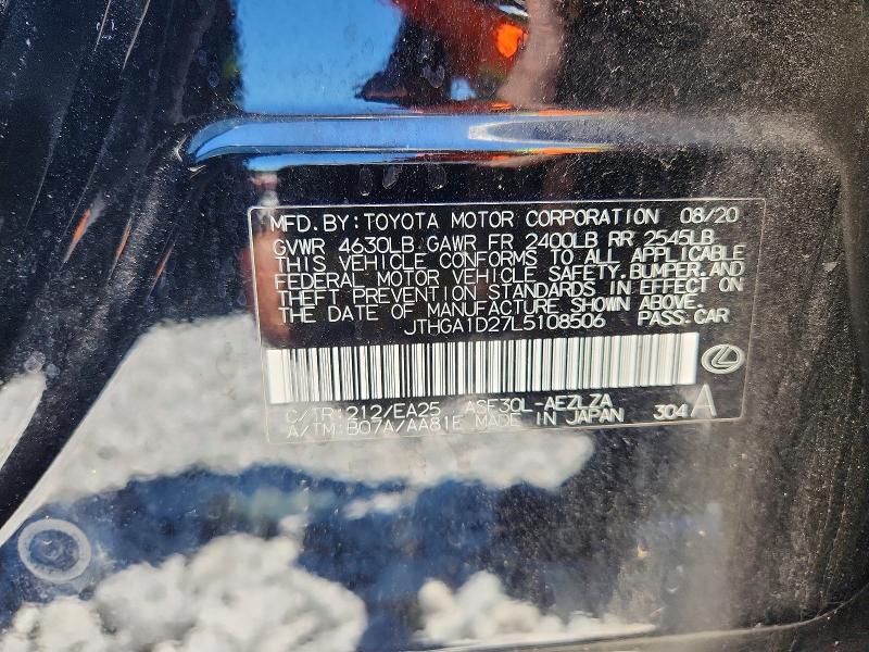 Продажа на аукционе авто 2020 Lexus Is, vin: JTHGA1D27L5108506, номер лота: 55836836