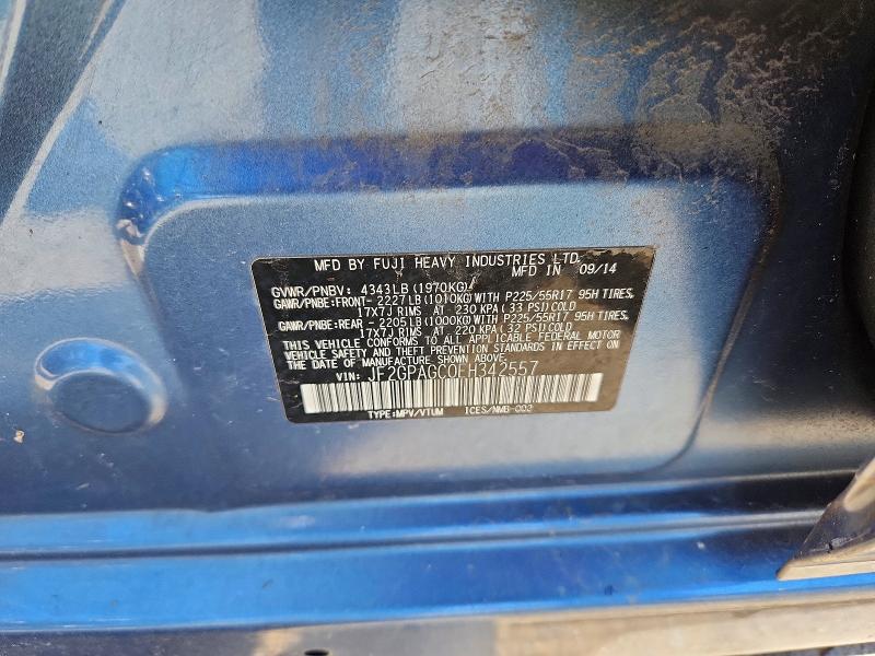2014 Subaru Xv Crosstrek მანქანა იყიდება აუქციონზე, vin: JF2GPAGC0EH342557, აუქციონის ნომერი: 55516096