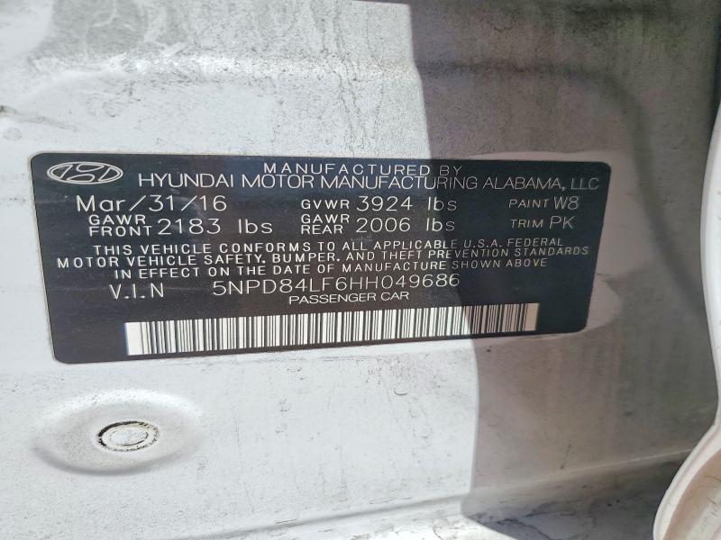 Продажа на аукционе авто 2017 Hyundai Elantra, vin: 5NPD84LF6HH049686, номер лота: 56363766