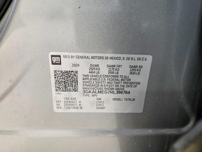 56596736 :رقم المزاد ، 3GKALMEG7RL396764 vin ، 2024 Gmc Terrain مزاد بيع