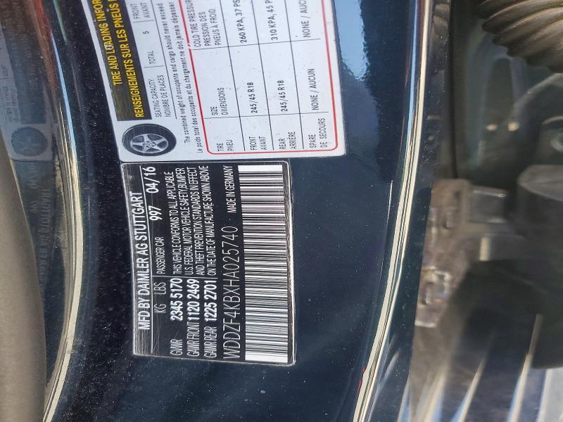 Продажа на аукционе авто 2017 Mercedes-benz E, vin: WDDZF4KBXHA025740, номер лота: 58712986