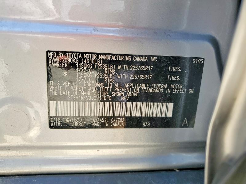 Продаж на аукціоні авто 2025 Toyota Rav4, vin: 2T3H1RFV3SC311610, номер лоту: 54129696