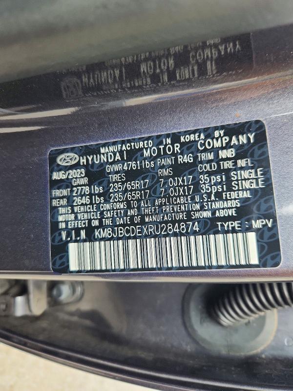 Продаж на аукціоні авто 2024 Hyundai Tucson, vin: KM8JBCDEXRU284874, номер лоту: 56673726