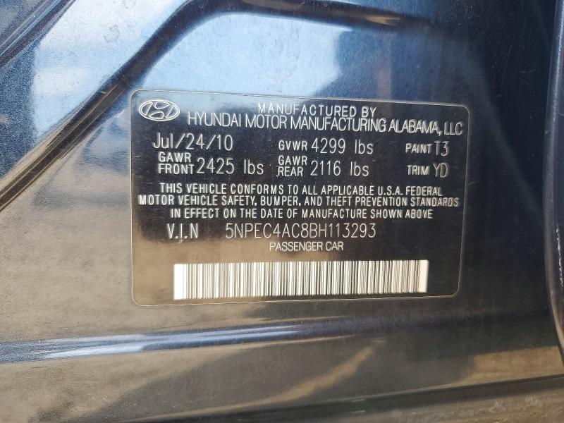 Aukcja sprzedaży 2011 Hyundai Sonata, vin: 5NPEC4AC8BH113293, numer aukcji: 55506436