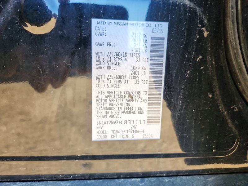 Aukcja sprzedaży 2015 Nissan Rogue, vin: 5N1AT2MV2FC831113, numer aukcji: 54154726