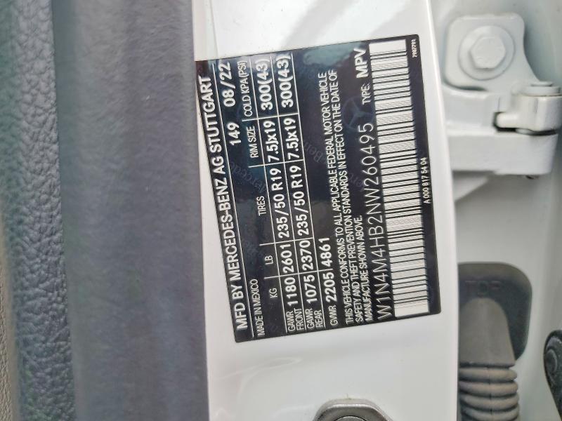 Продажа на аукционе авто 2022 Mercedes-benz Glb, vin: W1N4M4HB2NW260495, номер лота: 55273536