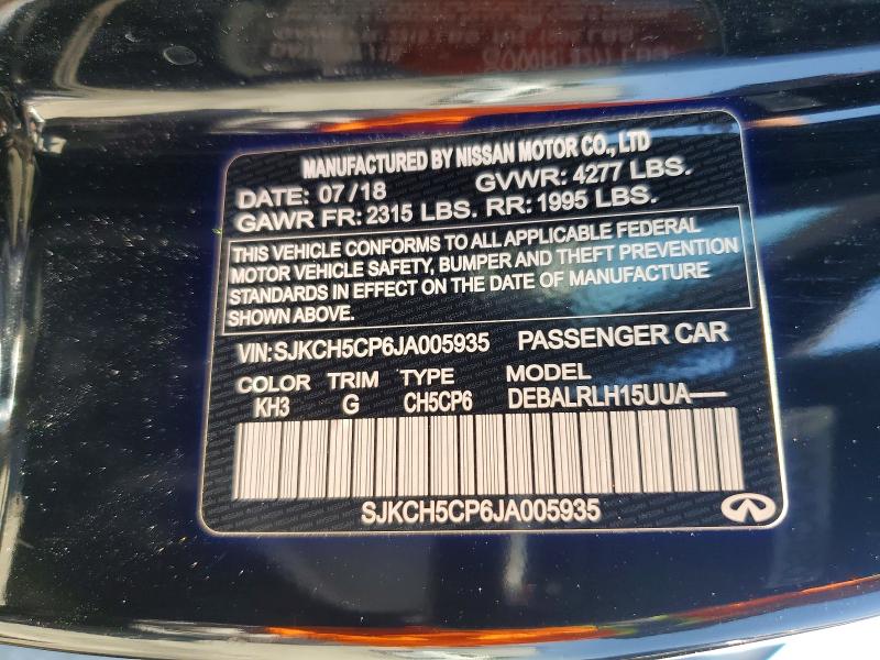 2018 Infiniti Qx30 მანქანა იყიდება აუქციონზე, vin: SJKCH5CP6JA005935, აუქციონის ნომერი: 55764786