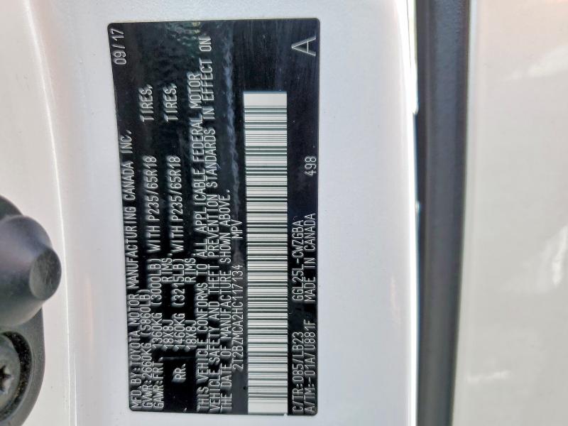 57355366 :رقم المزاد ، 2T2BZMCA2HC117134 vin ، 2017 Lexus Rx 350 مزاد بيع