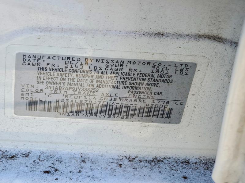 Продажа на аукционе авто 2018 Nissan Sentra, vin: 3N1AB7AP9JY338252, номер лота: 55465346