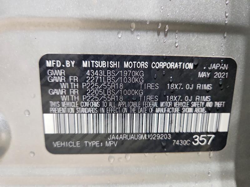 Aukcja sprzedaży 2021 Mitsubishi Outlander Sport, vin: JA4ARUAU9MU029203, numer aukcji: 57204666