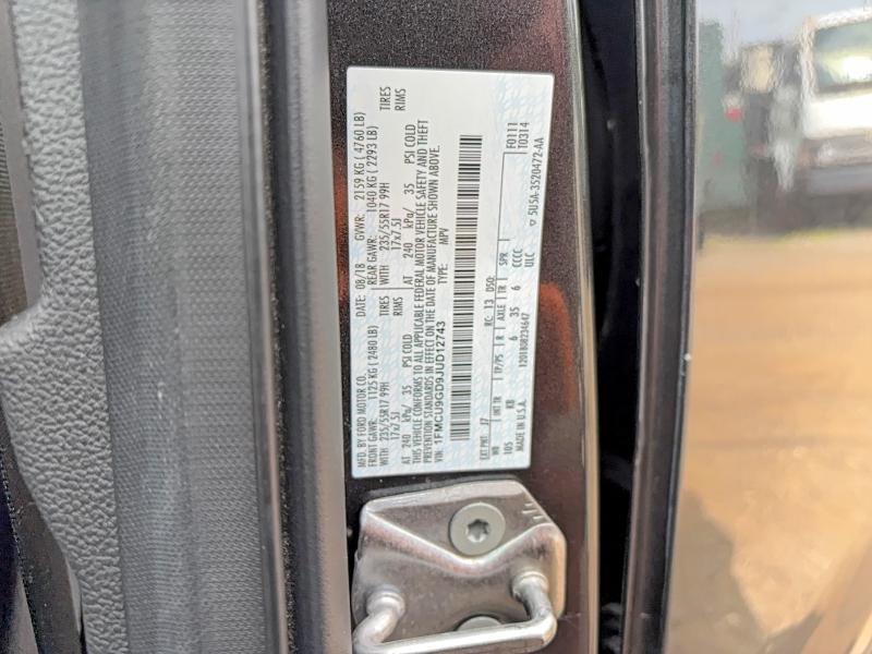 2018 Ford Escape მანქანა იყიდება აუქციონზე, vin: 1FMCU9GD9JUD12743, აუქციონის ნომერი: 59675676