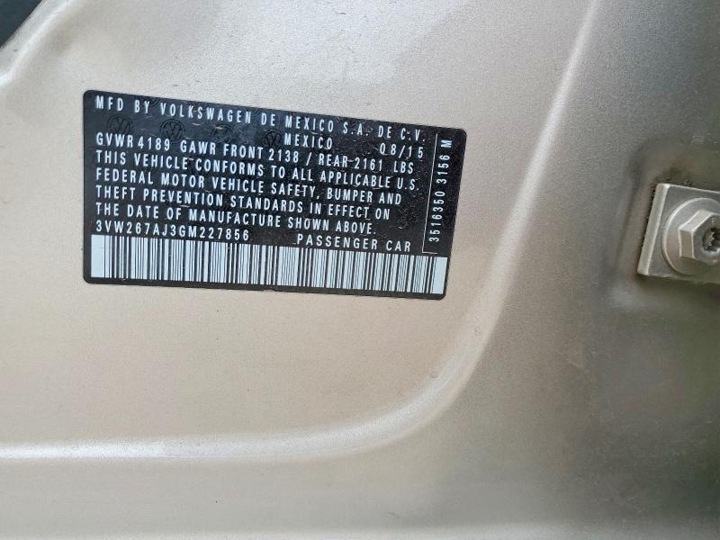 Aukcja sprzedaży 2016 Volkswagen Jetta, vin: 3VW267AJ3GM227856, numer aukcji: 50410376