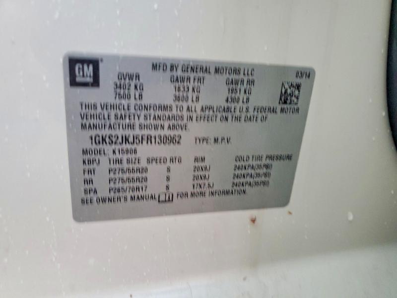 Продаж на аукціоні авто 2015 Gmc Yukon Xl, vin: 1GKS2JKJ5FR130962, номер лоту: 55080746