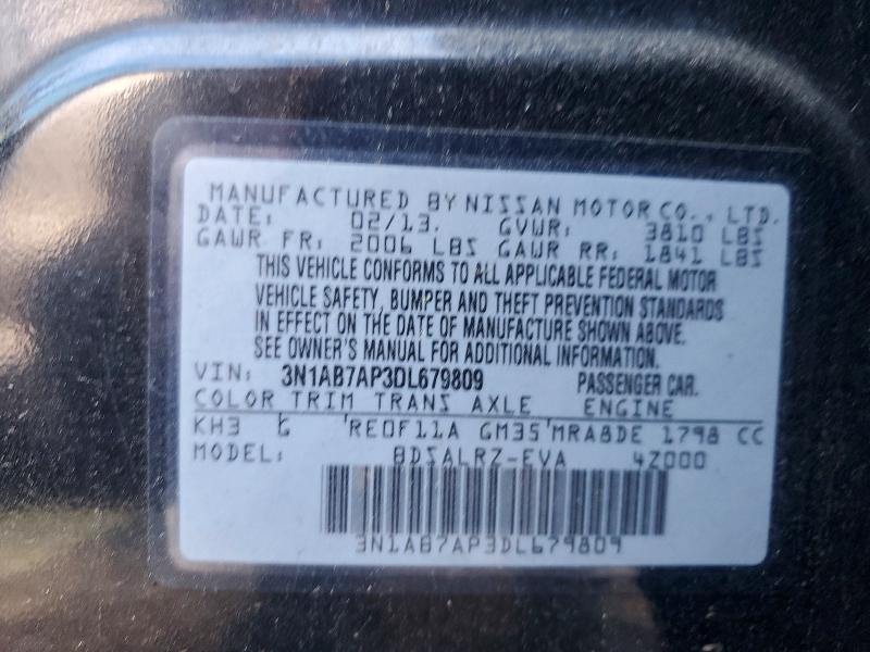 Продажа на аукционе авто 2013 Nissan Sentra, vin: 3N1AB7AP3DL679809, номер лота: 56222056