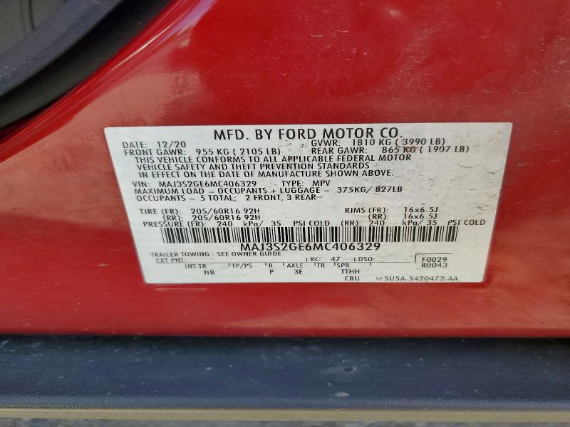 Aukcja sprzedaży 2021 Ford Ecosport, vin: MAJ3S2GE6MC406329, numer aukcji: 57679566
